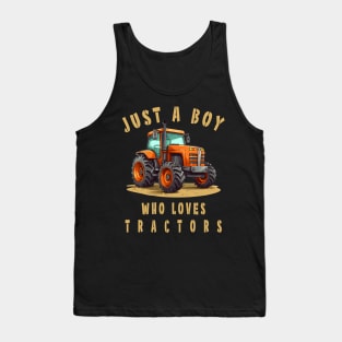 Farm Vehicle Country Life Boy who loves tractors Truck Boy Tank Top